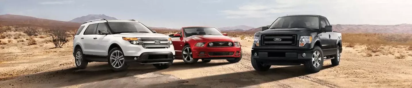 Ford SUV, convertible and pickup truck