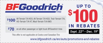 BF Goodrich Tire Rebate