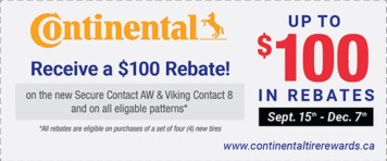 Continental Tire Rebate
