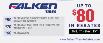 Falken Tire Rebate