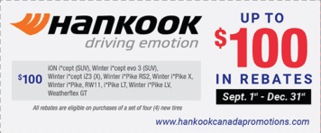 Hankook Tire Rebate