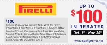 Pirelli Tire Rebate
