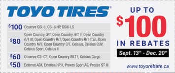 Toyo Tire Rebate