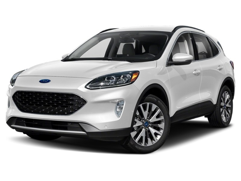 2021 Ford Escape Titanium Hybrid AWD Star White Metallic Tri-Coat  Shot 4